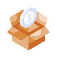 Have a look at this trendy isometric vector of business support, fundraising, crowdfunding icon design