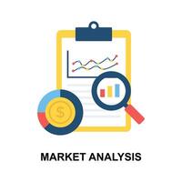 Well designed flat style market analysis icon design, ready to use vector