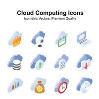 Have a look at this beautiful and amazing cloud computing isometric vectors set