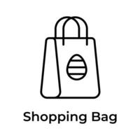 Decorated egg on shopping showing concept icon of easter egg, ready to use vector