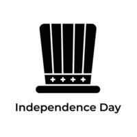 obtener tu sostener en esta creativo America independencia día icono, editable diseño vector