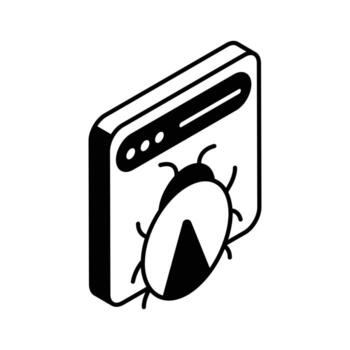 error en página web demostración concepto isométrica vector de malicioso sitio web