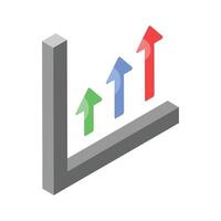 Growth chart depicting vector design of business analysis, up for premium use