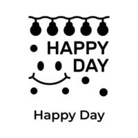 Have a look at this beautiful happy day icon design, up for premium use vector