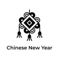 Be the owner of amazing icon of chinese knot in modern style, Chinese new year elements vector