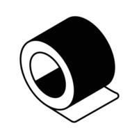 An isometric icon of tissue roll in trendy style, ready to use vector