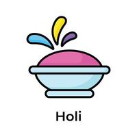 An icon of holi in modern design style , indian cultural festiva vector