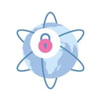 Beautifully designed global protection icon in flat style vector