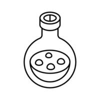 Liquid inside flask showing concept of lab experiment vector