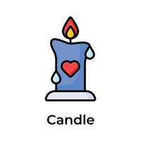 Get your hands on this creative icon of candle in modern flat style vector