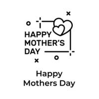 Unique and trendy mothers day icon design, happy mothers day vector design