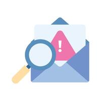 Get your hold on this amazing icon of spam mail, email alert vector