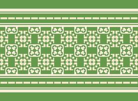 cruzar puntada borde. bordado cruzar puntada. étnico patrones. geométrico étnico indio modelo. nativo étnico patrón.textura textil tela ropa prendas de punto impresión. píxel horizontal sin costura vector. vector