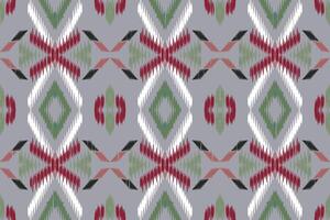 ikat floral cachemir bordado en blanco fondo.ikat étnico oriental modelo tradicional.azteca estilo resumen vector ilustración.diseño para textura,tela,ropa,envoltura,decoración,bufanda,alfombra