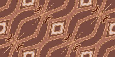 African Ikat Paisley Embroidery. Geometric Ethnic Oriental Seamless Pattern Traditional Background. Aztec Style Abstract Vector Illustration. Design for Texture, Fabric, Clothing, Wrapping, Carpet.