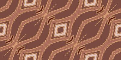 African Ikat Paisley Embroidery. Geometric Ethnic Oriental Seamless Pattern Traditional Background. Aztec Style Abstract Vector Illustration. Design for Texture, Fabric, Clothing, Wrapping, Carpet.