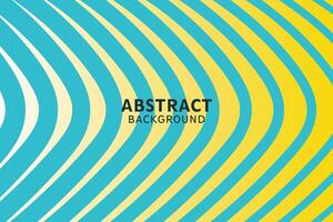Abstract wave background with cyan yellow color vector