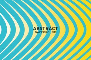 Abstract wave background with cyan yellow color vector