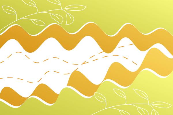 Abstract liquid background with plant or leaf