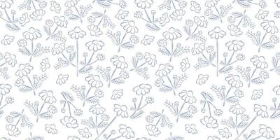 Seamless pattern with chamomile flowers. Summer background. Packaging design, textiles in retro rustic style. Vector illustration