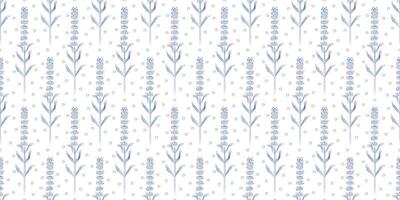 Seamless pattern with lavender. Summer background. Packaging design, textiles in retro rustic style. Vector illustration