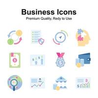 Take a look at this unique and trendy business and finance icons vector