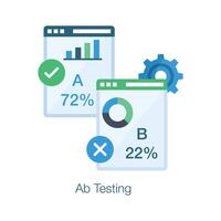 un cautivador plano concepto icono de ab pruebas en editable estilo, Listo para prima utilizar vector