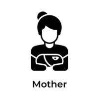 obtener esta visualmente Perfecto icono de madre en moderno estilo vector