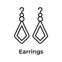 Download this unique icon of earrings in modern design style vector