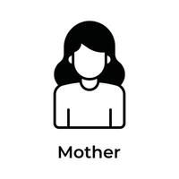 Grab this unique icon of mother in modern flat style vector