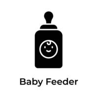 Amazing vector design of baby feeder, editable modern vector