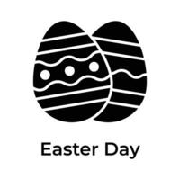 decorado huevos demostración concepto icono de de Pascua de Resurrección día huevos, Pascua de Resurrección huevos vector