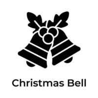 Christmas bell vector design in modern style, jingle bell