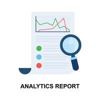 Well designed flat style Analytical report icon design, ready to use vector