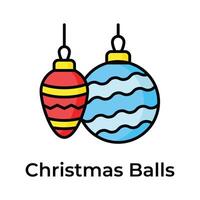 Christmas ornaments, christmas balls vector design, ready to use icon