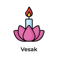 Get your hold on this beautifully designed vesak icon, ready for premium use vector