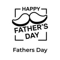 Happy fathers day vector design in trendy style, unique and premium vector