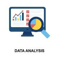 Visually perfect concept illustration of data analysis in modern style vector