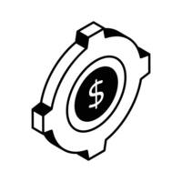 Grab this carefully crafted vector of business target in trendy style, financial focus icon design