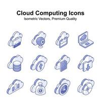 Have a look at this beautiful and amazing cloud computing isometric vectors set