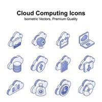 Have a look at this beautiful and amazing cloud computing isometric vectors set