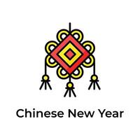 Be the owner of amazing icon of chinese knot in modern style, Chinese new year elements vector