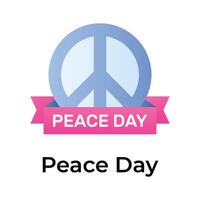 World peace day icon design, ready to use editable vector