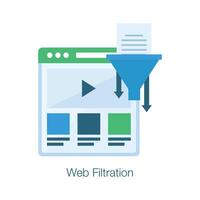 Flat concept icon of data filtration, web filter vector ready for premium use