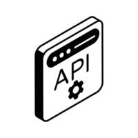 Isometric icon of application programming in trendy style, ready for premium use vector