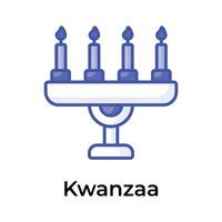 contento kwanzaa, kwanzaa día creativo icono, Listo a utilizar y descargar vector