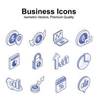 Take a glimpse at this amazing business and finance isometric vectors set