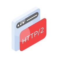 Well designed isometric icon of website development, programming vector