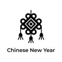 Be the owner of amazing icon of chinese knot in modern style, Chinese new year elements vector