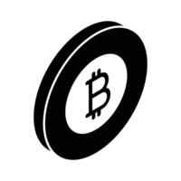 Well designed icon of Bitcoin isometric style, cryptocurrency coin vector design